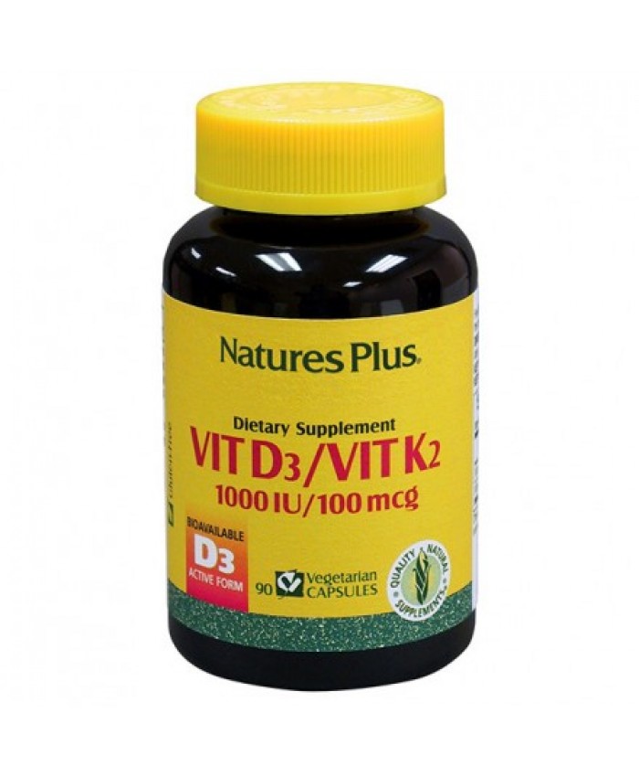 Nature's Plus Vit D3/ Vit K2 90vcaps
